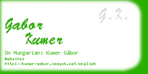 gabor kumer business card